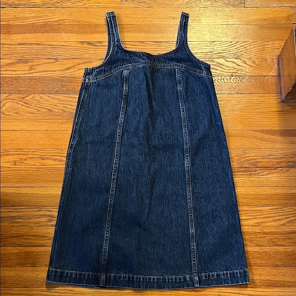 Madewell Denim A-Line Sleeveless Mini Dress in Ladera Wash